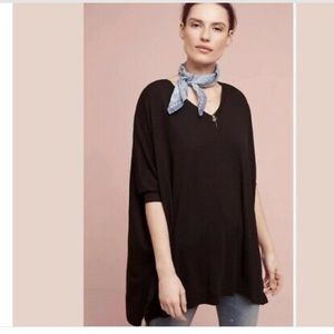 Oversized Bordeaux V-neck w/3/4 Length Sleeve